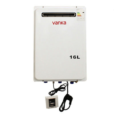 Grand chauffe-eau extérieur à gaz de 16L, monté sur le mur, chauffe-eau externe sans réservoir 220V
