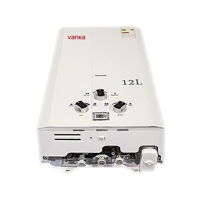 Chauffe-eau à gaz instantané sans réservoir mural de 12L avec température réglable pour usage domestique, hôtelier, en appartement et commercial