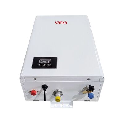 Chauffe-eau à gaz numérique thermostatique blanc 16L à évacuation simple, économe en énergie, fonctionnement silencieux